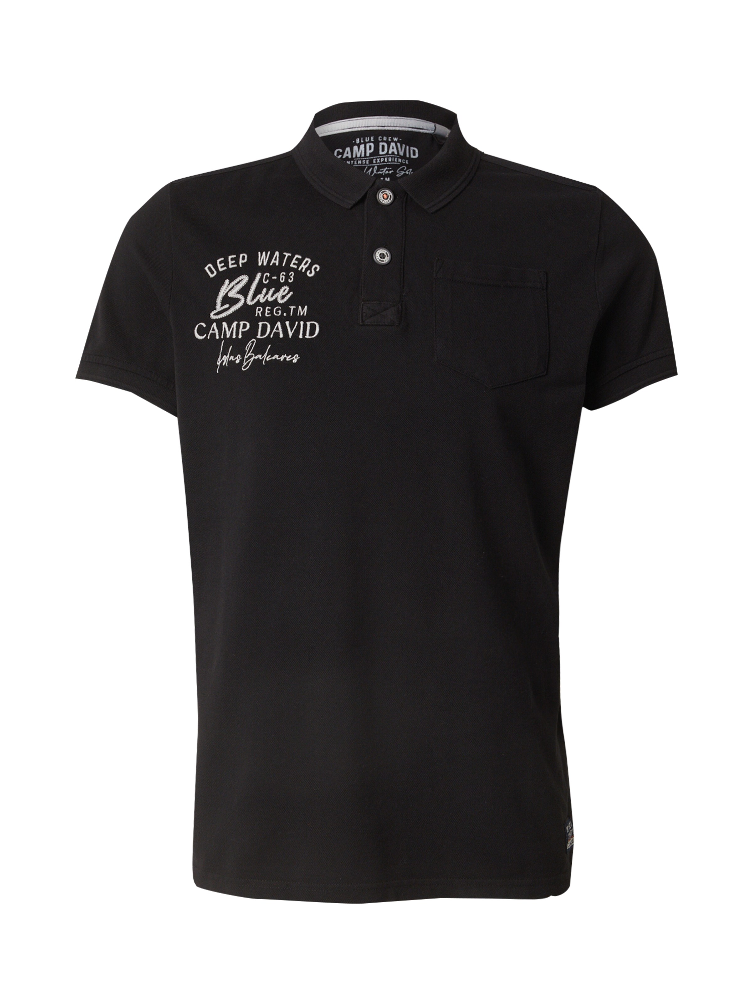 Maglietta di CAMP DAVID in nero: frontale