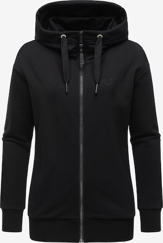 Ragwear Zip-Up Hoodie 'Yodis' in Black: front