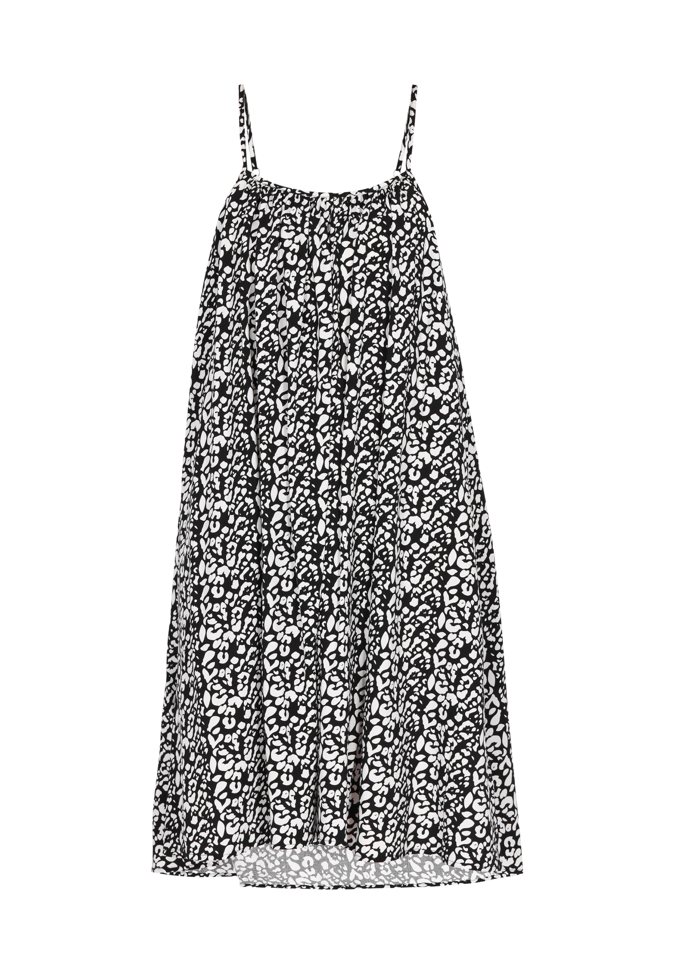 MYMO Poletna obleka 'Spring Summer' | črna / bela barva, Prikaz izdelka