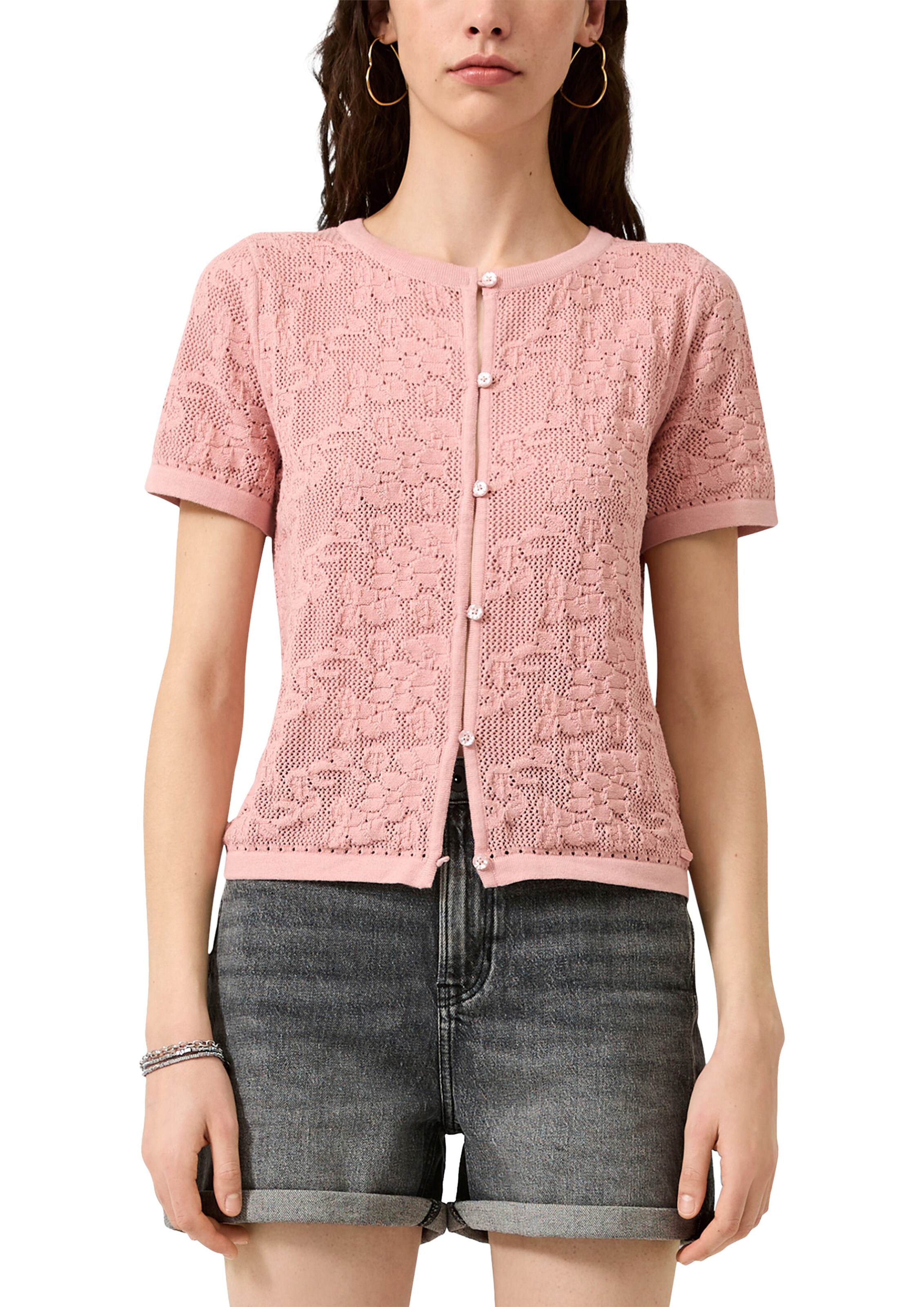 Cardigan QS en rose