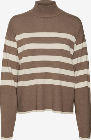 Vero Moda Curve Sweater 'HAPPINESS' in Beige: front