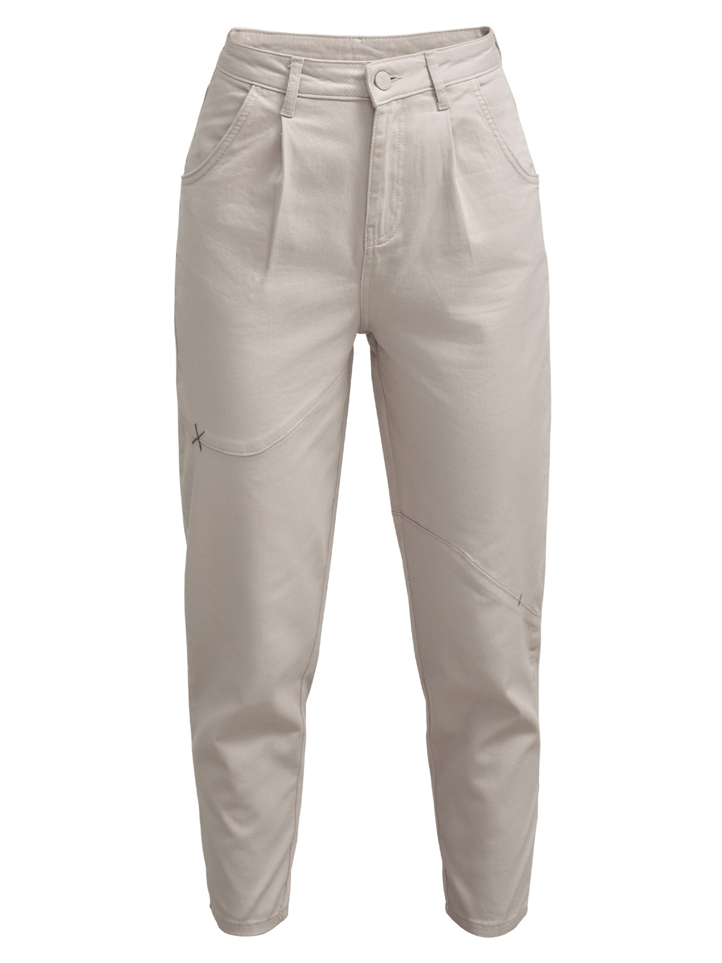 Kaft Regular Bandplooibroek 'Panoes' in Beige: voorkant