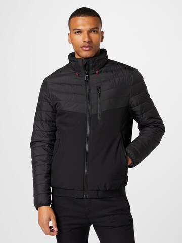 bugatti Between-season jacket 'Freizeit' in Black: front