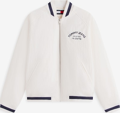 Tommy Jeans Prijelazna jakna u mornarsko plava / moka smeđa / bijela, Pregled proizvoda