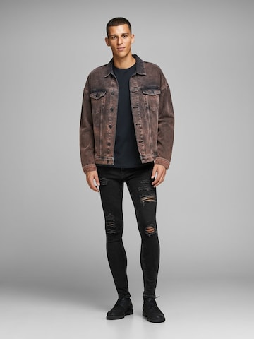 JACK & JONES Skinny Džíny 'Liam' – černá