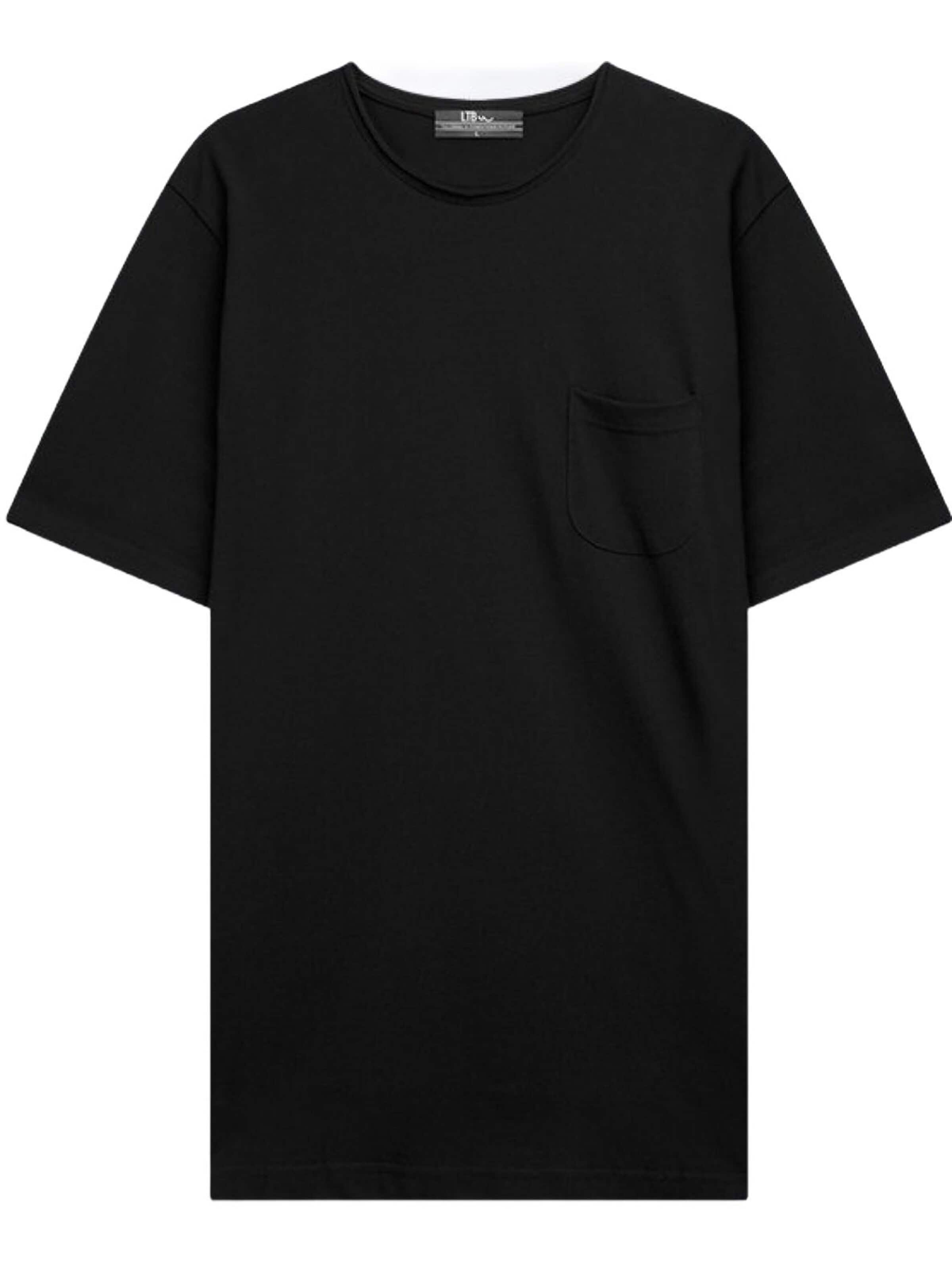 LTB Jeans - Camiseta 'LTB Jeans Herren-T-Shirt mit regulärer Passform' en negro: frente