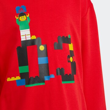 ADIDAS SPORTSWEAR Athletic Sweatshirt 'LEGO' in Red