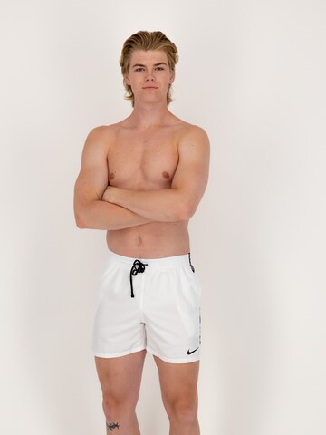 Nike Swim Regular Swimming Trunks in White: front