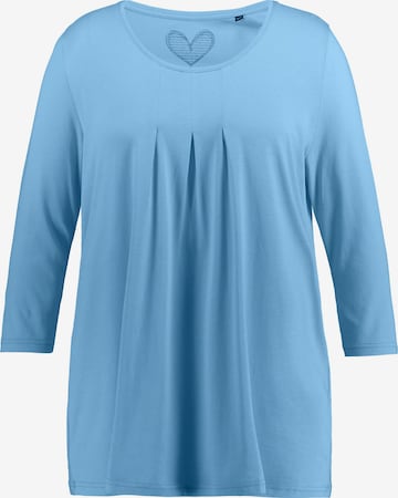 T-shirt Ulla Popken en bleu : devant