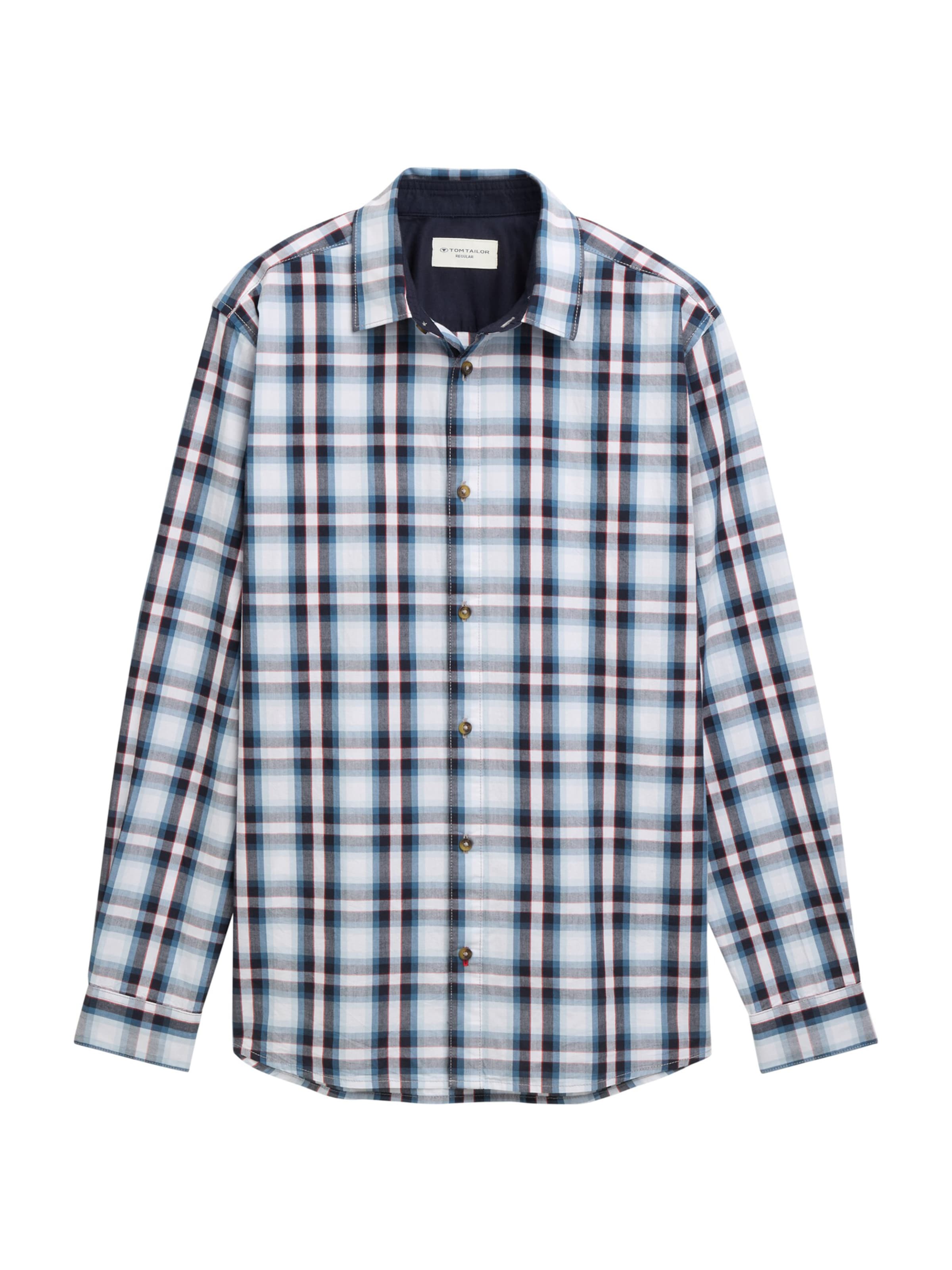 TOM TAILOR Regular fit Button Up Shirt in Blue: front