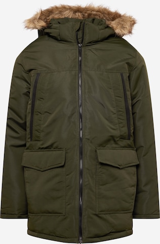 JACK & JONES Winter parka 'Craft' in Green: front