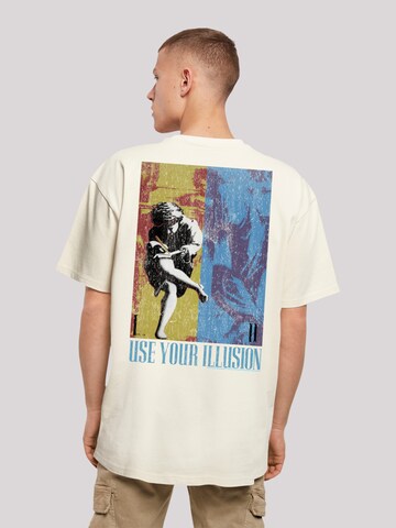 F4NT4STIC Shirt 'Guns 'n' Roses Music Double Illusion' in Beige