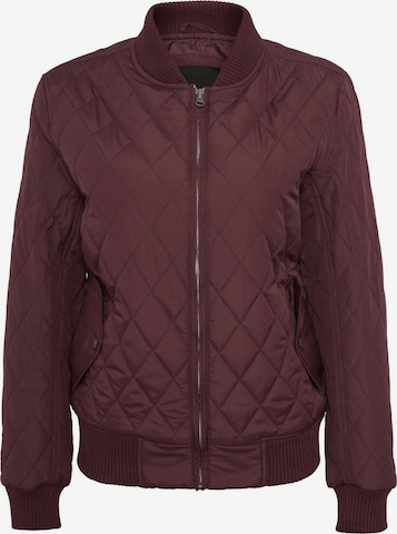 Urban Classics - Chaqueta de entretiempo 'Diamond Quilt' en rojo: frente