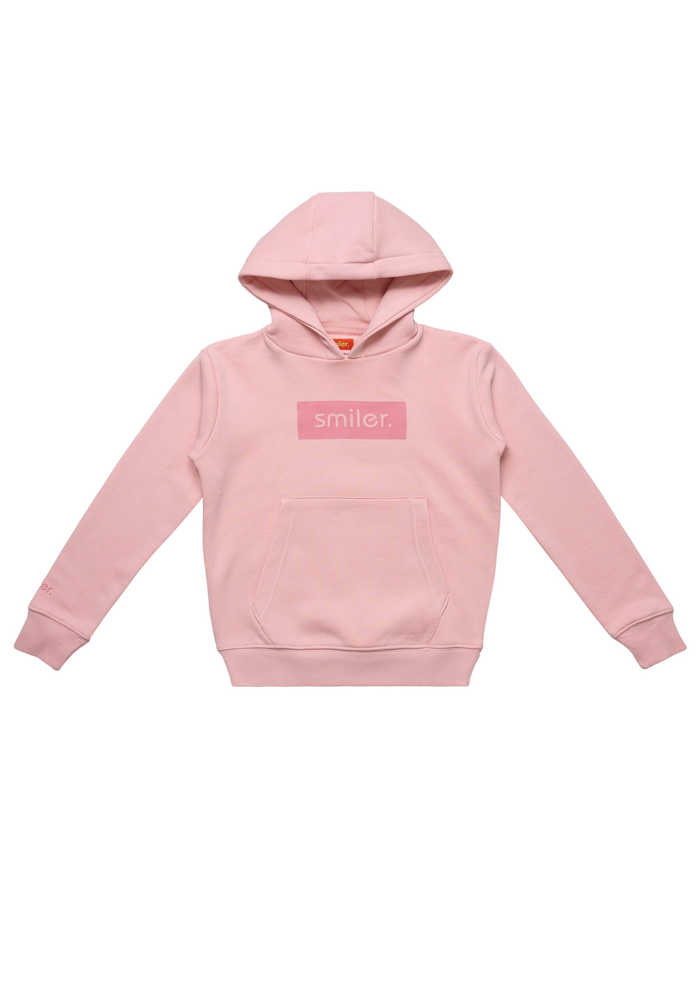 smiler. Sweatshirt 'Happy' in Roze: voorkant