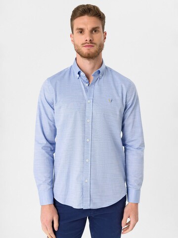 By Diess Collection - Ajuste regular Camisa en azul: frente