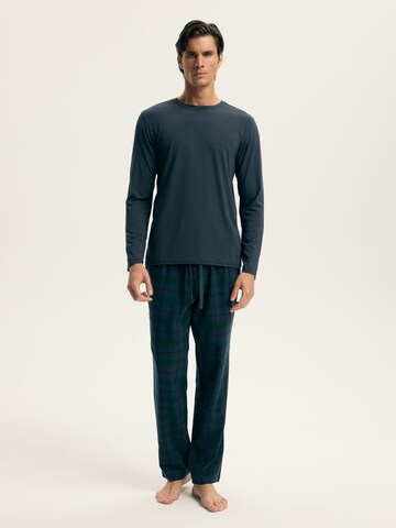 ESOTIQ Pyjama lang 'Annex' in Blauw: voorkant