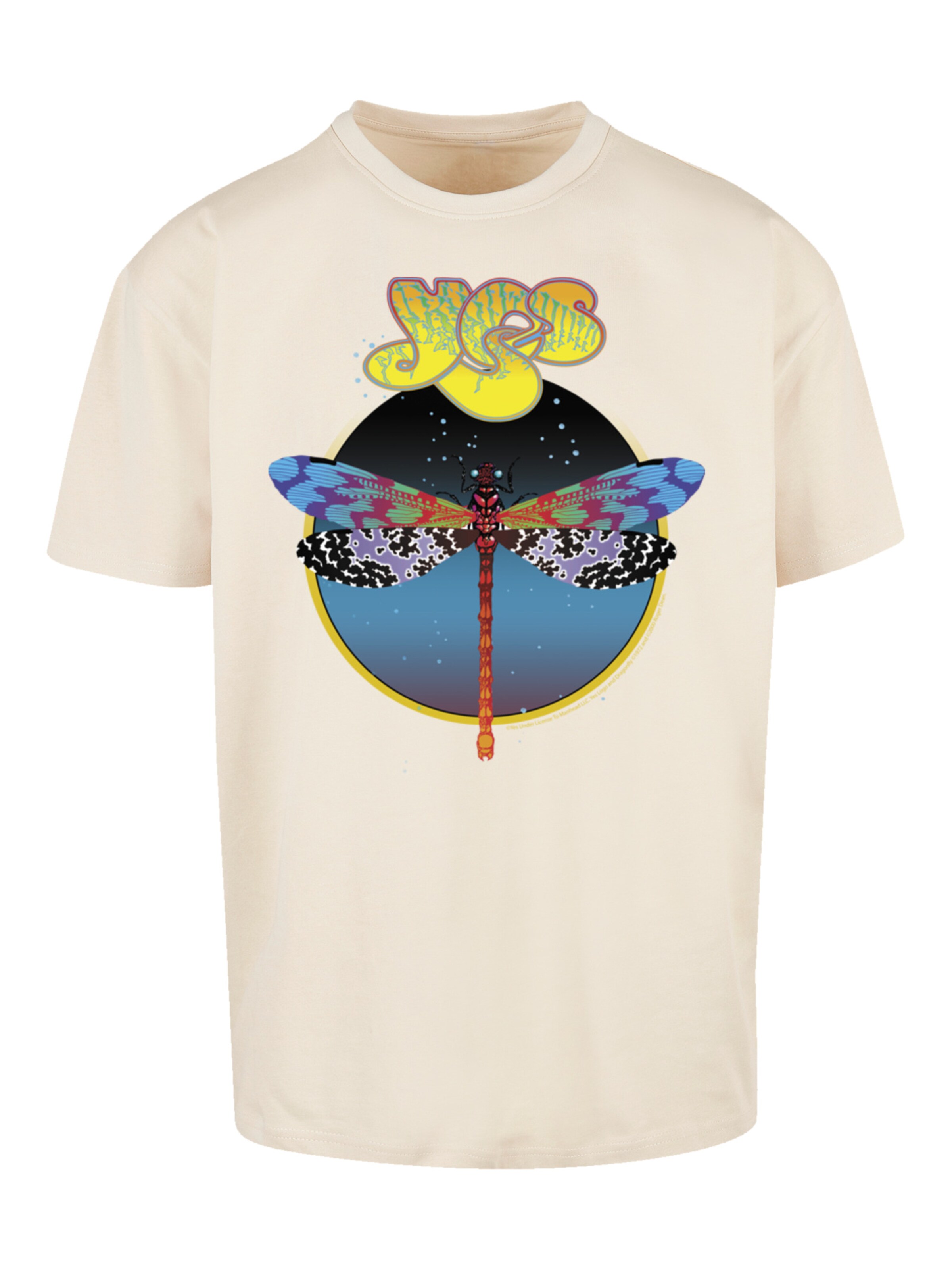 F4NT4STIC T-Shirt 'Yes Dragonfly Tour V1' in Beige: Vorderseite