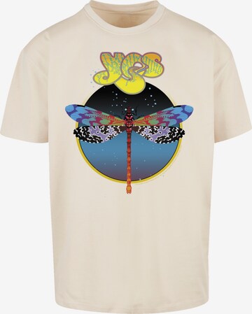 T-Shirt 'Yes Dragonfly Tour V1' F4NT4STIC en beige : devant