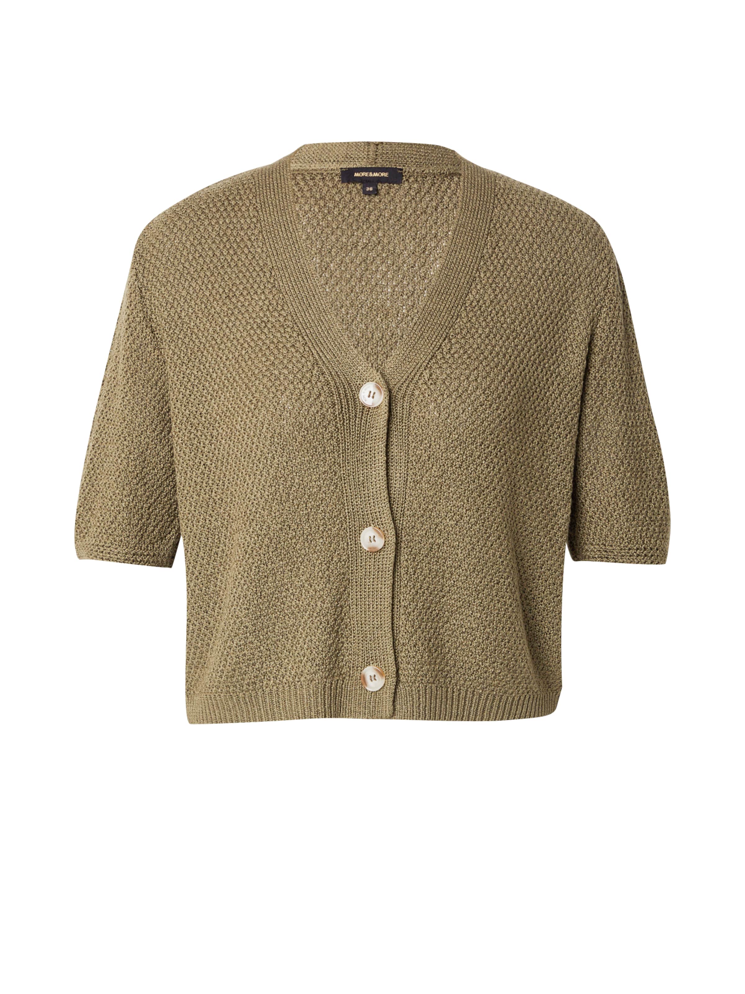 MORE & MORE Gebreid vest in Groen: voorkant