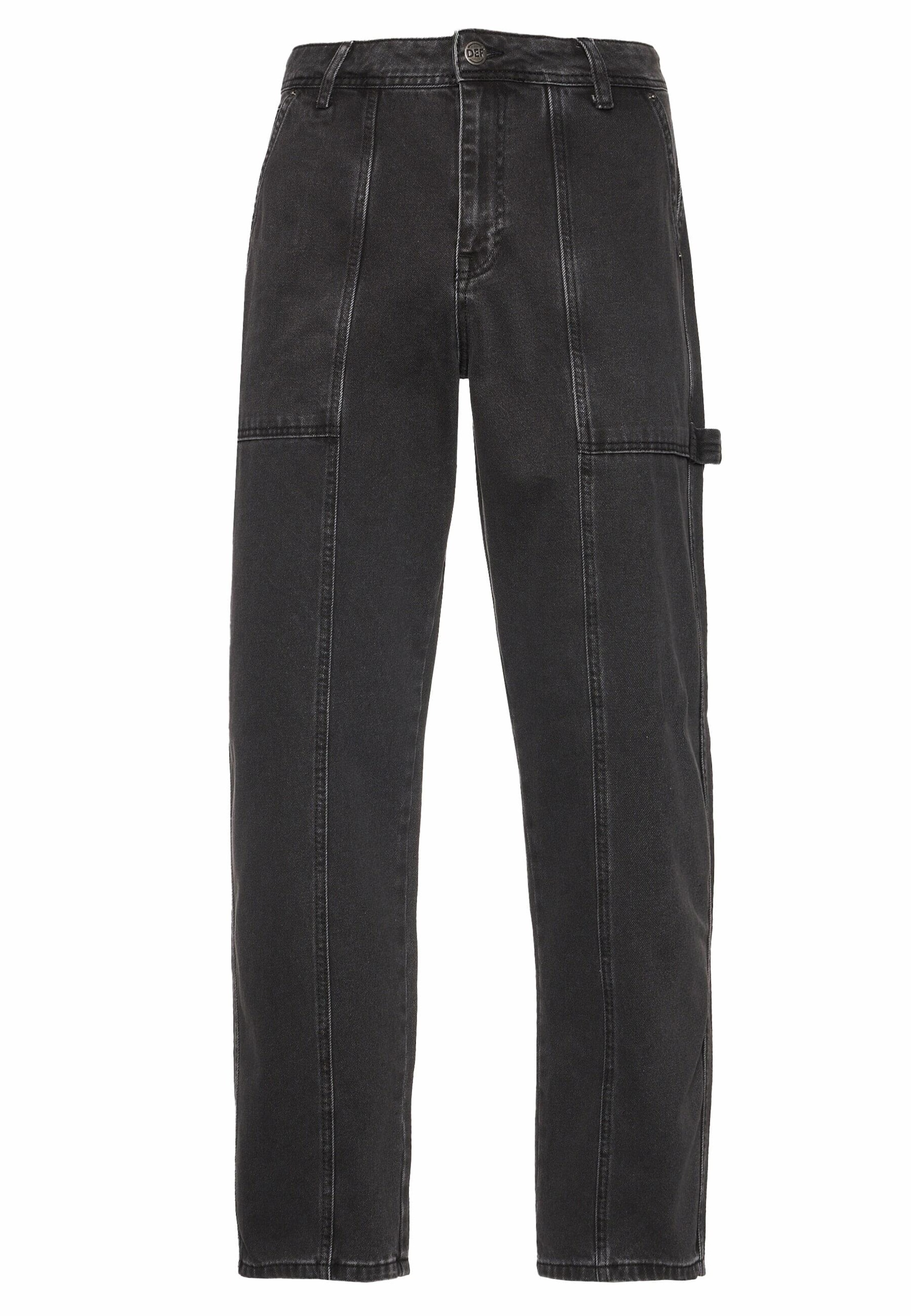 Loosefit Jeans di DEF in nero: frontale