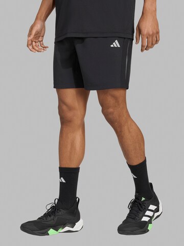 ADIDAS PERFORMANCE Loosefit Urheiluhousut 'Tech Apparel' värissä musta: etupuoli