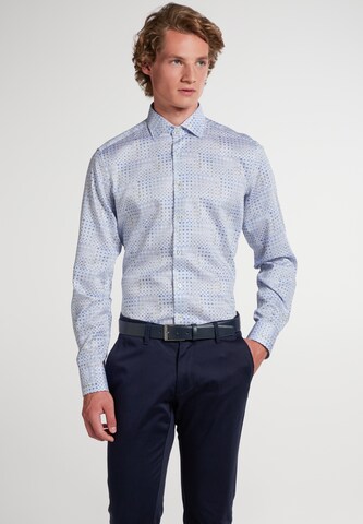 ETERNA Slim fit Overhemd in Blauw: voorkant