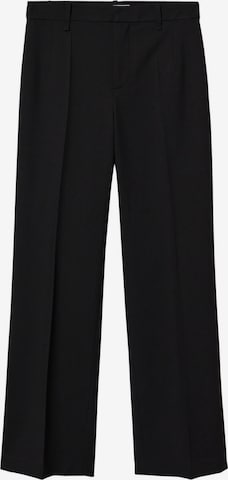 MANGO Spodnie w kant 'Greta' w kolorze czarny: przód