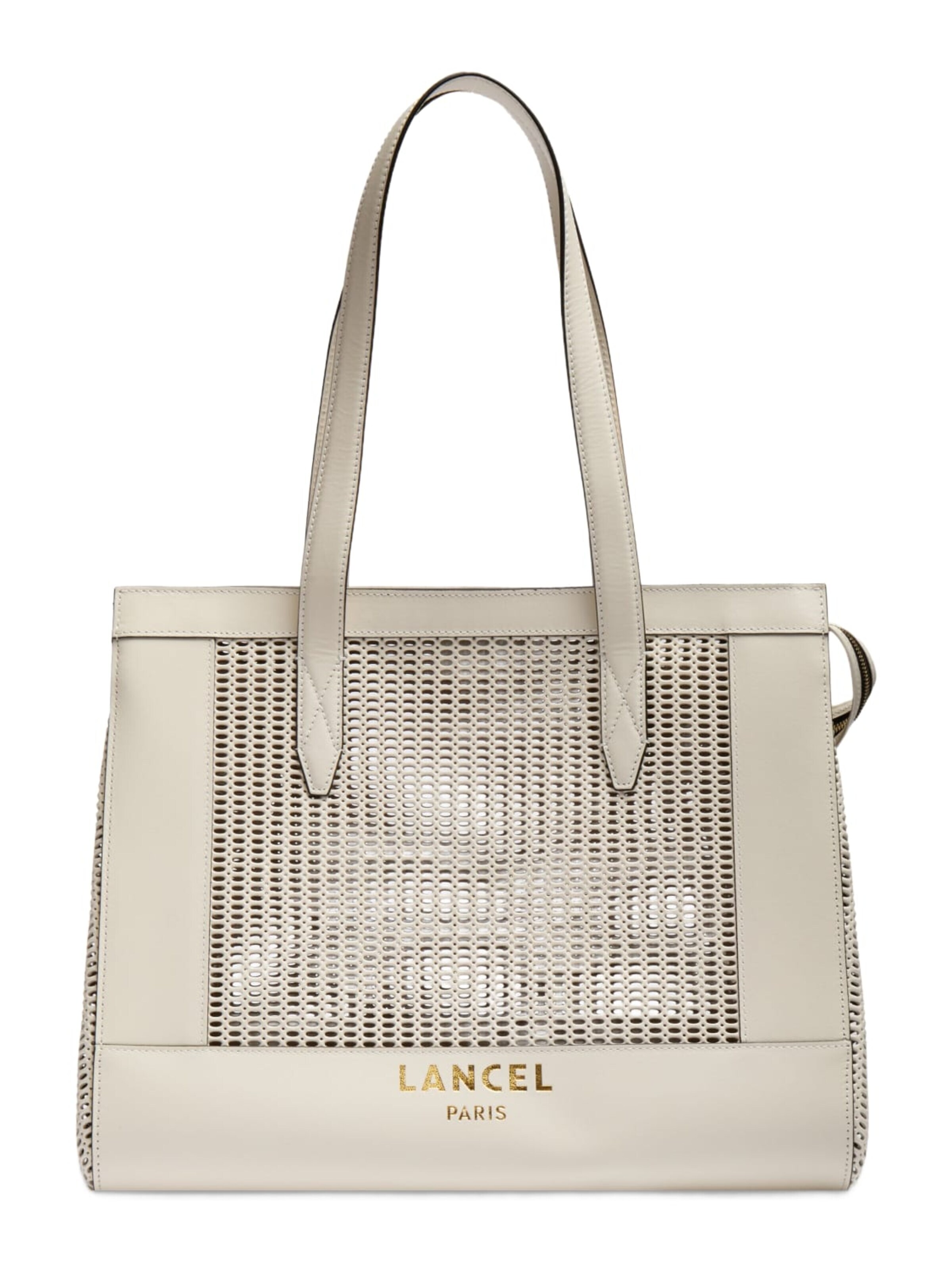 Shopper 'Ajouree' di Lancel in bianco: frontale