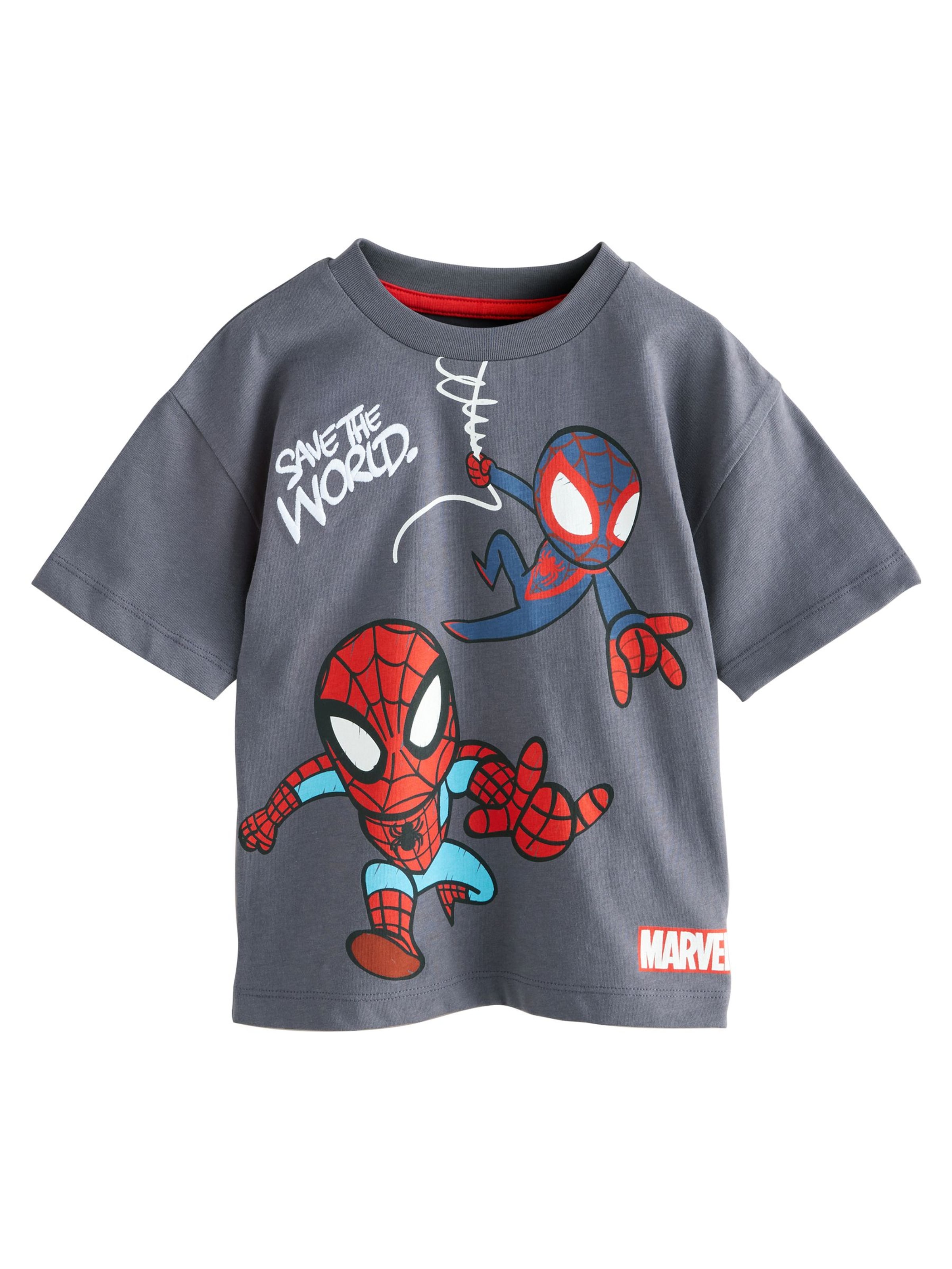 Next Tričko 'Spider-Man' – šedá: přední strana