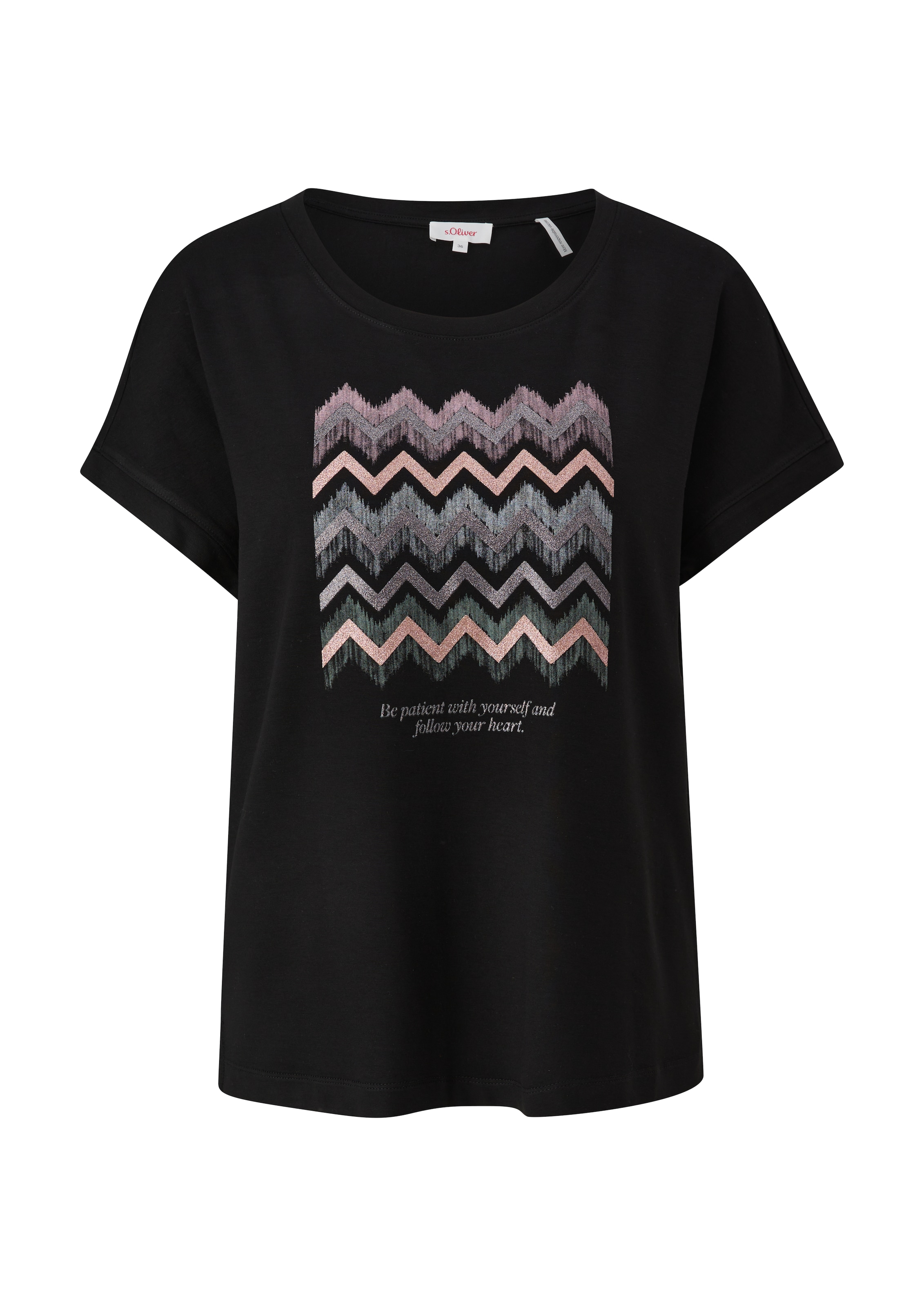 s.Oliver Shirt in Zwart: voorkant