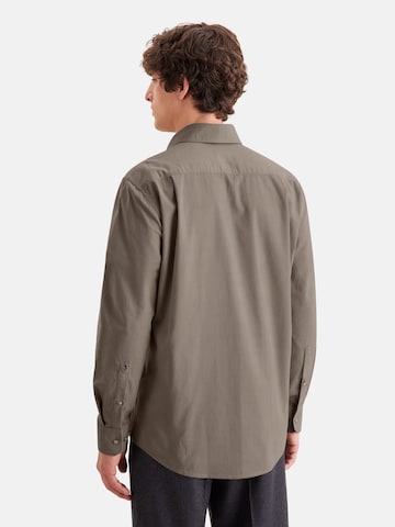SEIDENSTICKER Regular fit Button Up Shirt in Brown