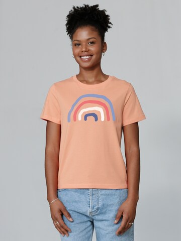 T-shirt 'Regenbogen' Watapparel en orange : devant