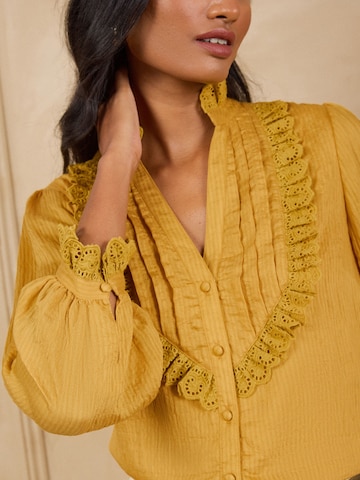 Camicia da donna di love & roses in giallo