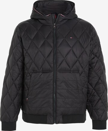 Tommy Hilfiger Big & Tall Winterjas in Zwart: voorkant