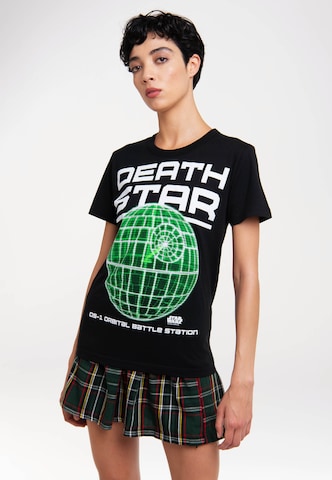 LOGOSHIRT Shirt 'Star Wars - Death Star' in Gemengde kleuren: voorkant