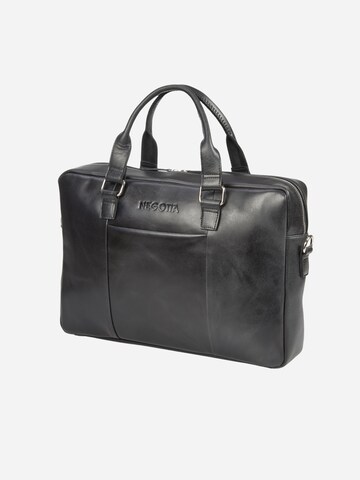 NEGOTIA Leather Laptop Bag 'Apex' in Black