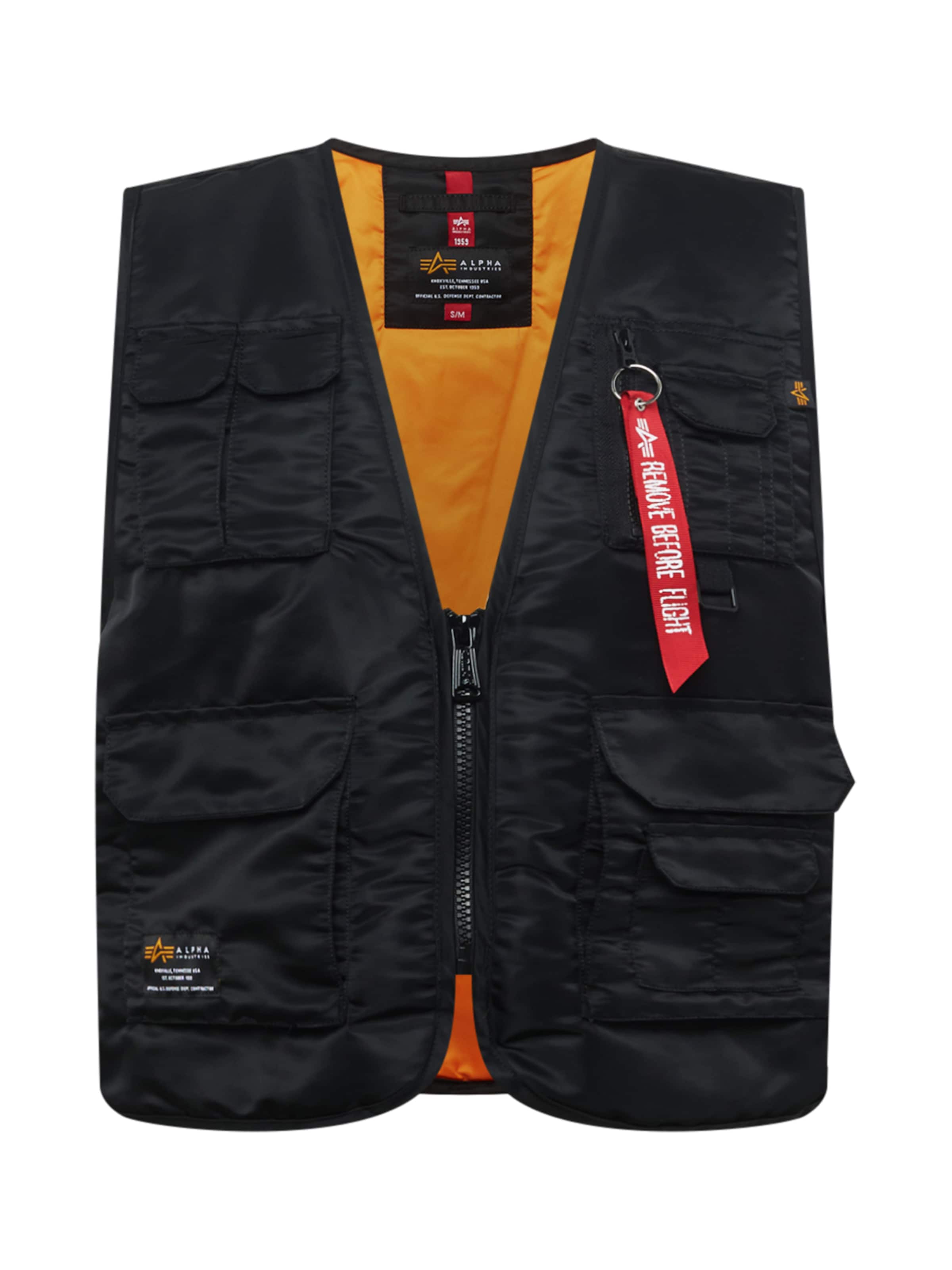 ALPHA INDUSTRIES Vesta 'Utility' - Čierna: predná strana