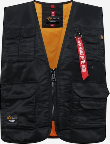 ALPHA INDUSTRIES Vest in Black: front