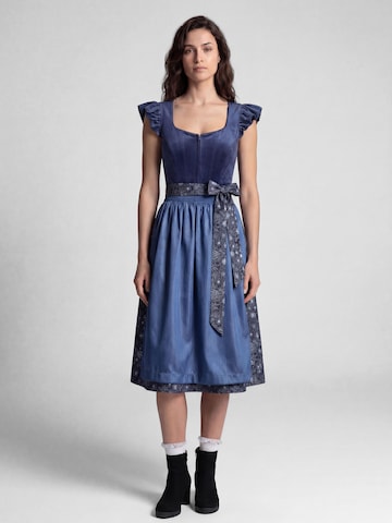 SPIETH & WENSKY Dirndl 'Kendall' in Blau: Vorderseite