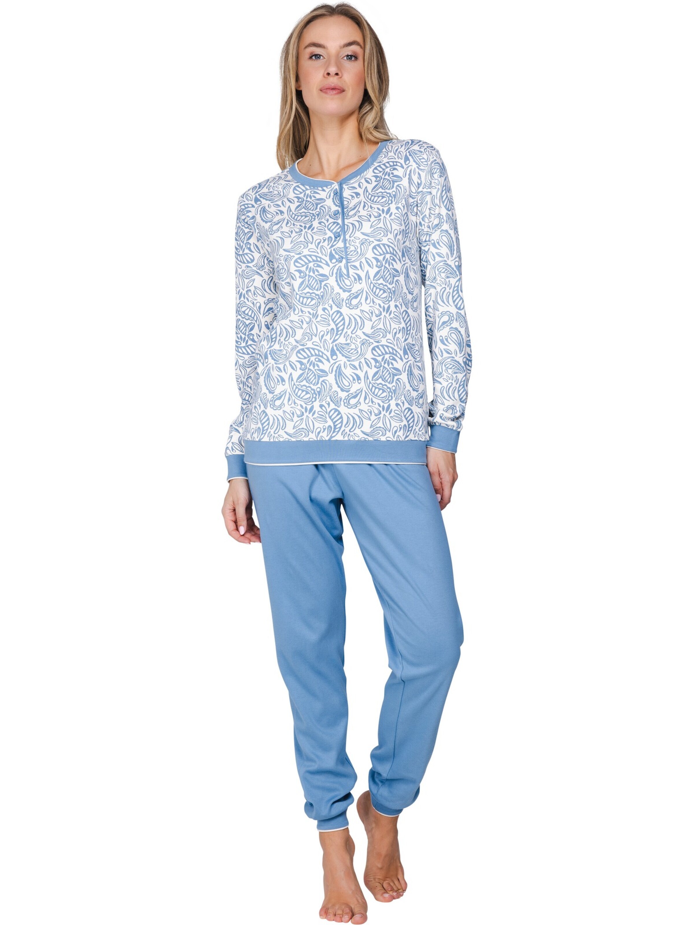 Pastunette Pyjama 'Soft Paisley' in Blauw