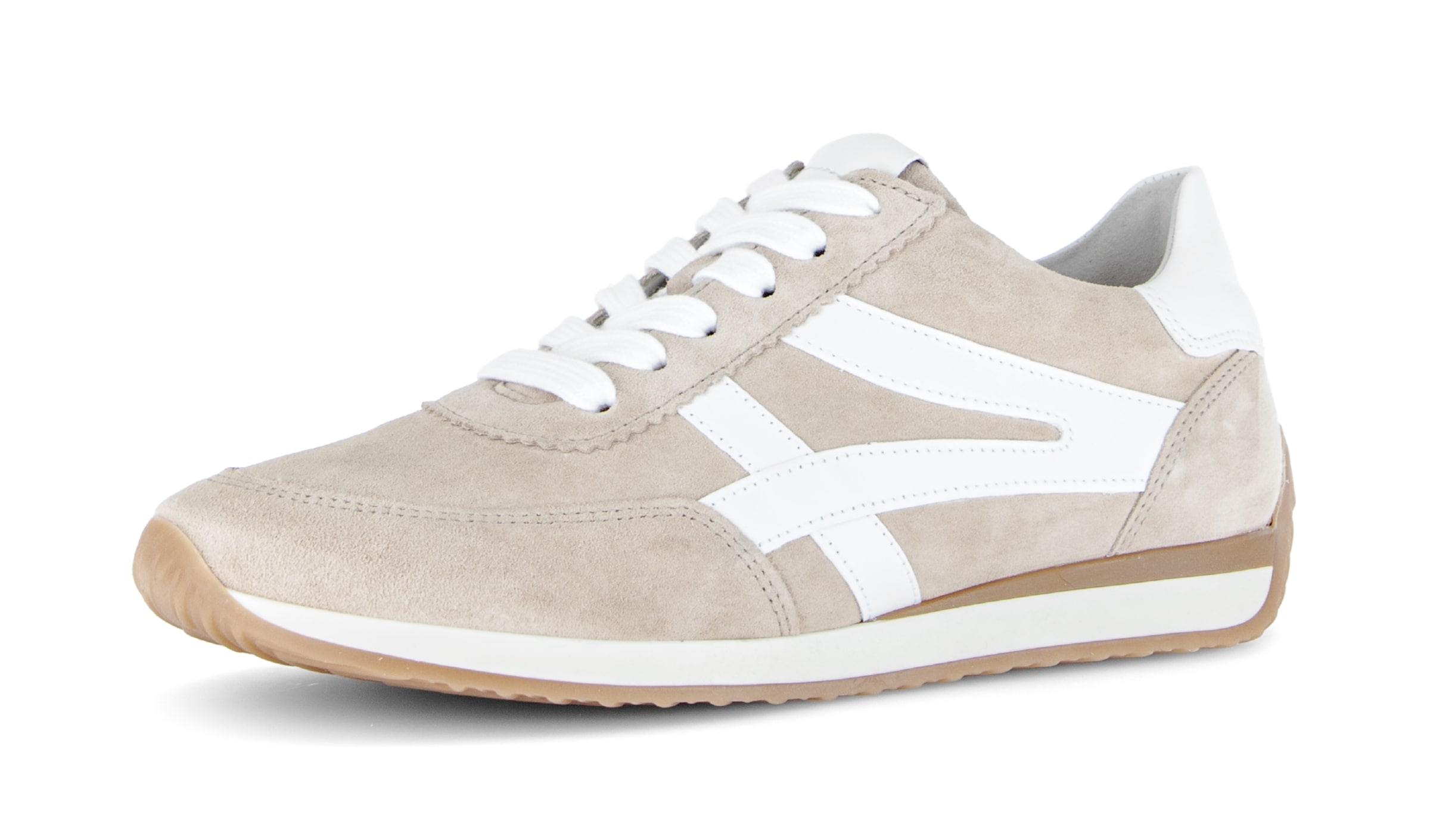 Baskets basses GABOR en beige : devant