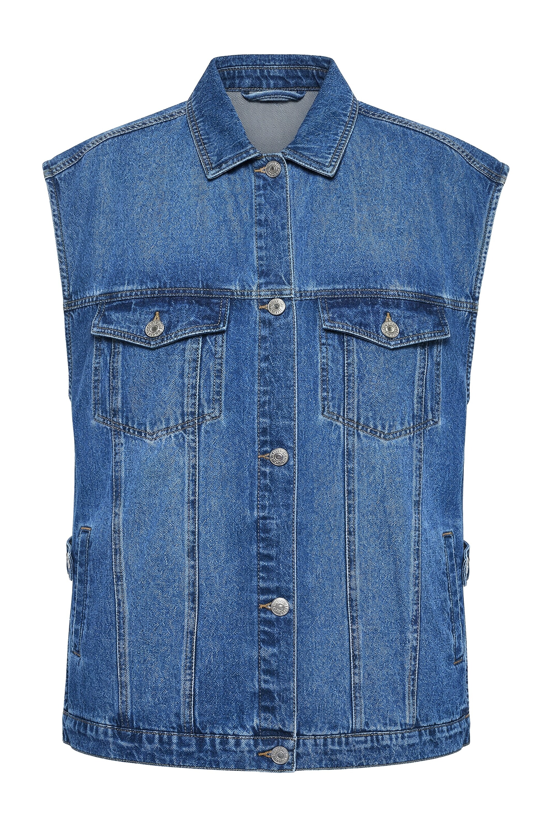 Studio Untold Bodywarmer in Blauw: voorkant