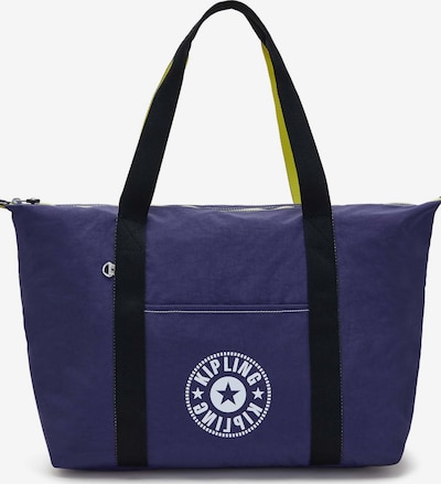 KIPLING "Shopper" tipa soma 'ART M LITE', krāsa - tumši zils / balts, Preces skats