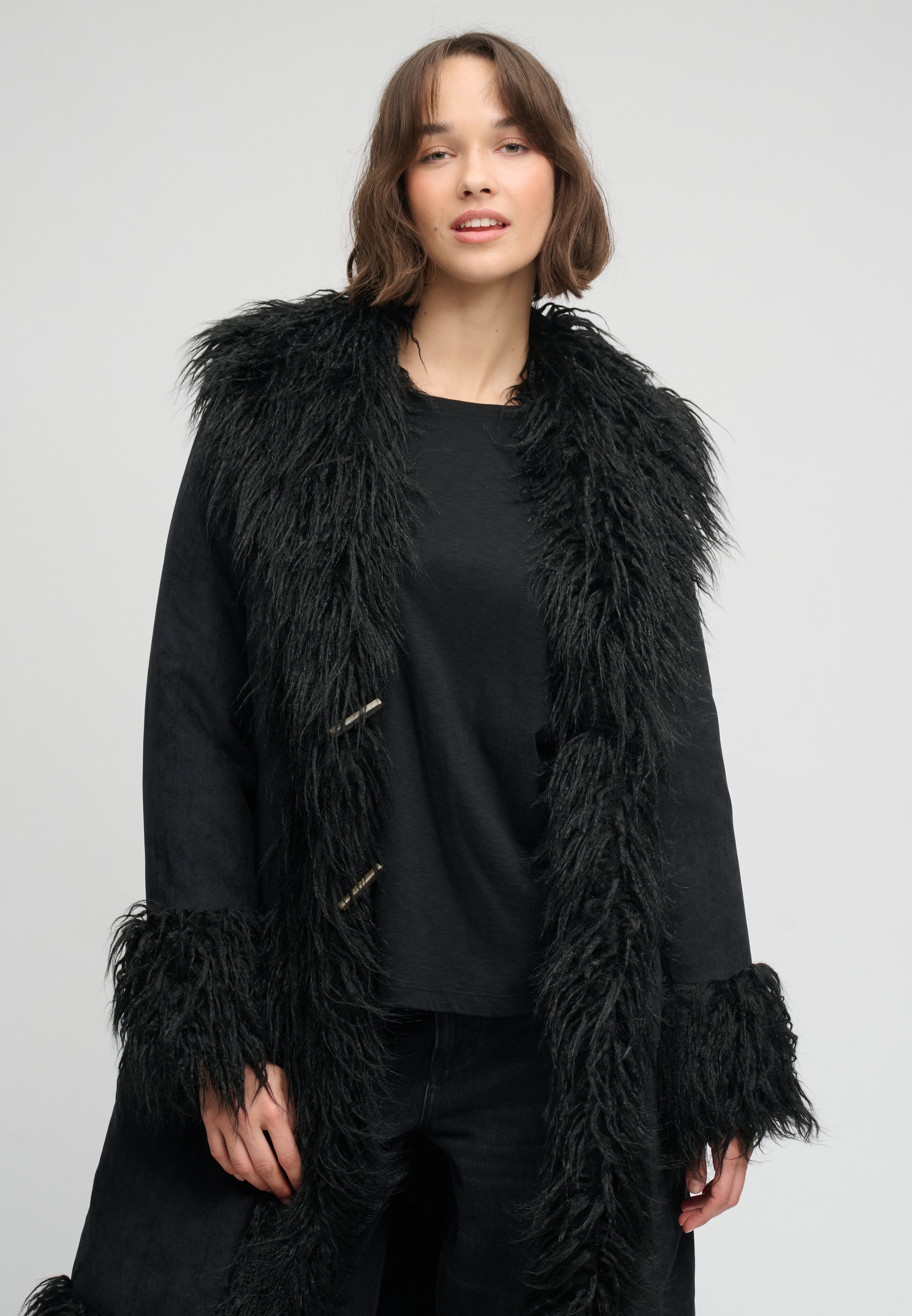 Manteau d’hiver 'Afghan' Superdry & Co en noir