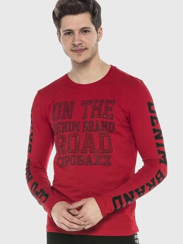 CIPO & BAXX Shirt in Rood: voorkant
