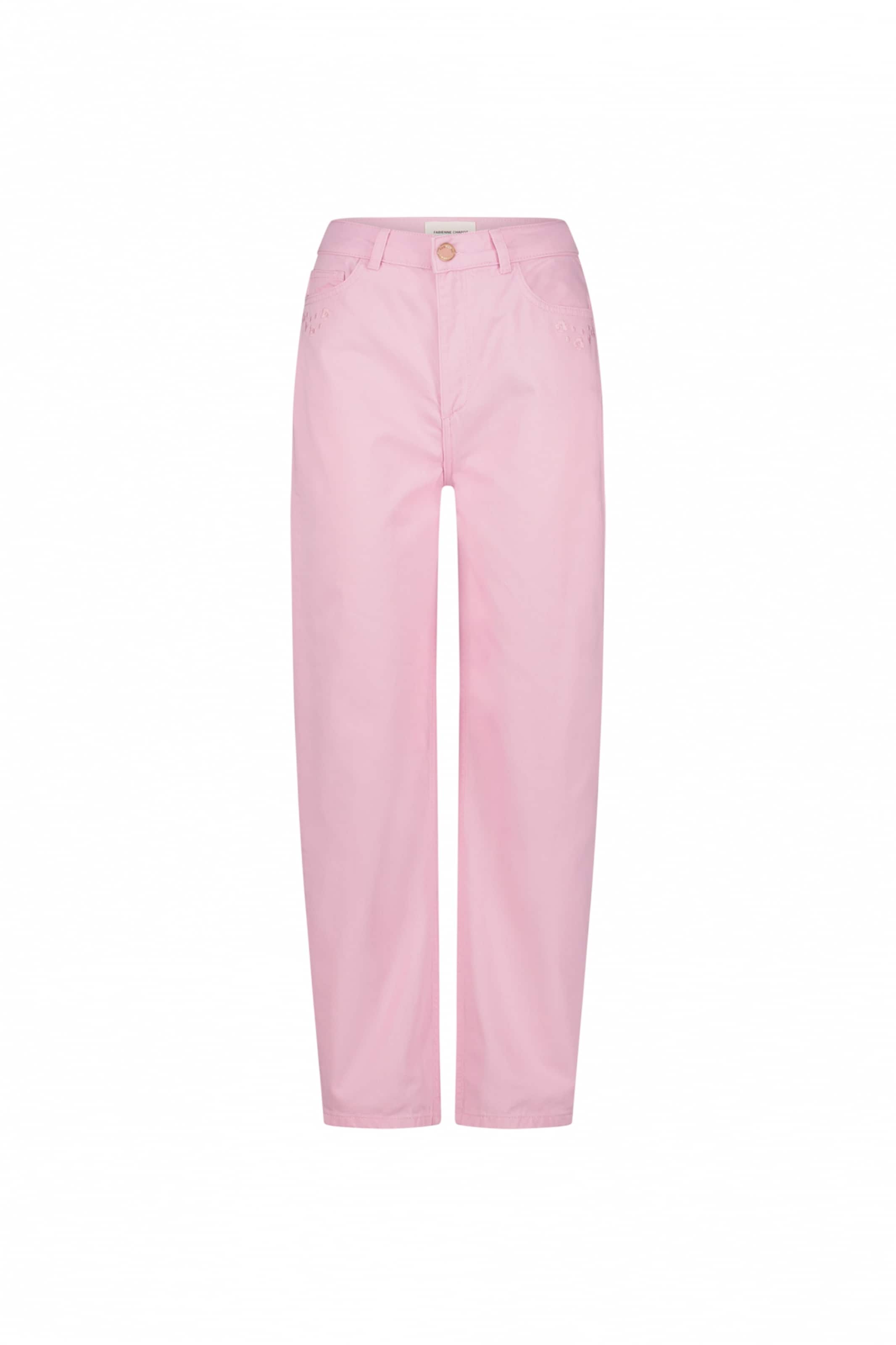 Fabienne Chapot Wide leg Jeans in Roze: voorkant