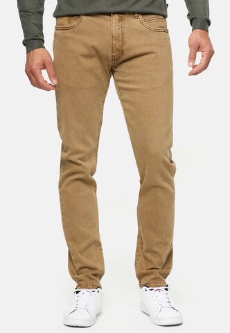 INDICODE JEANS Regular Jeans in Brown: front