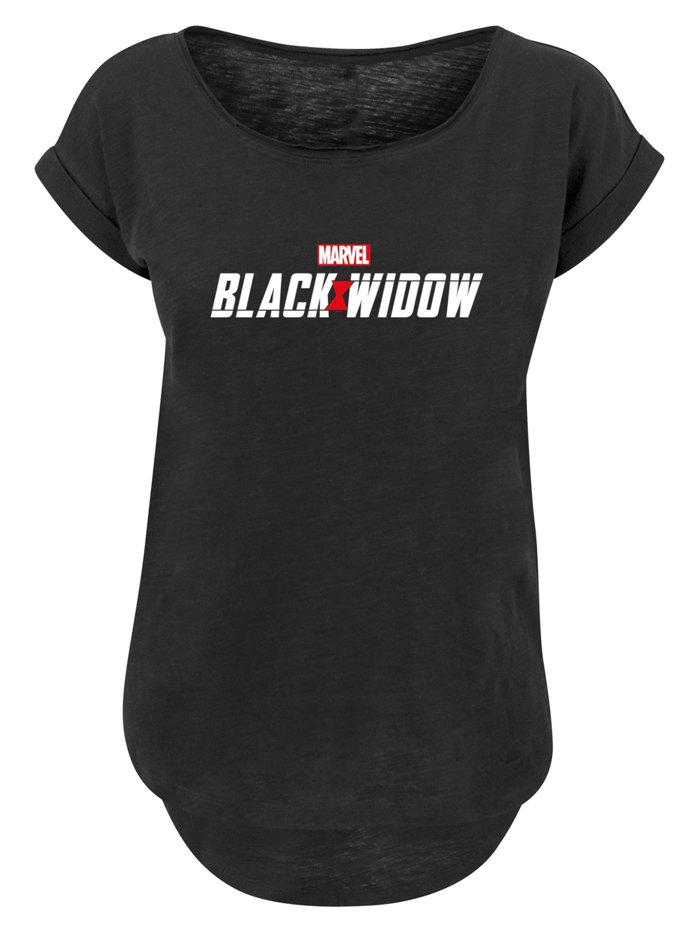 F4NT4STIC Shirt 'Marvel Black Widow Movie' in Zwart: voorkant
