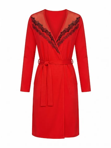 Donna Ochtendjas 'Jasmine' in Rood: voorkant