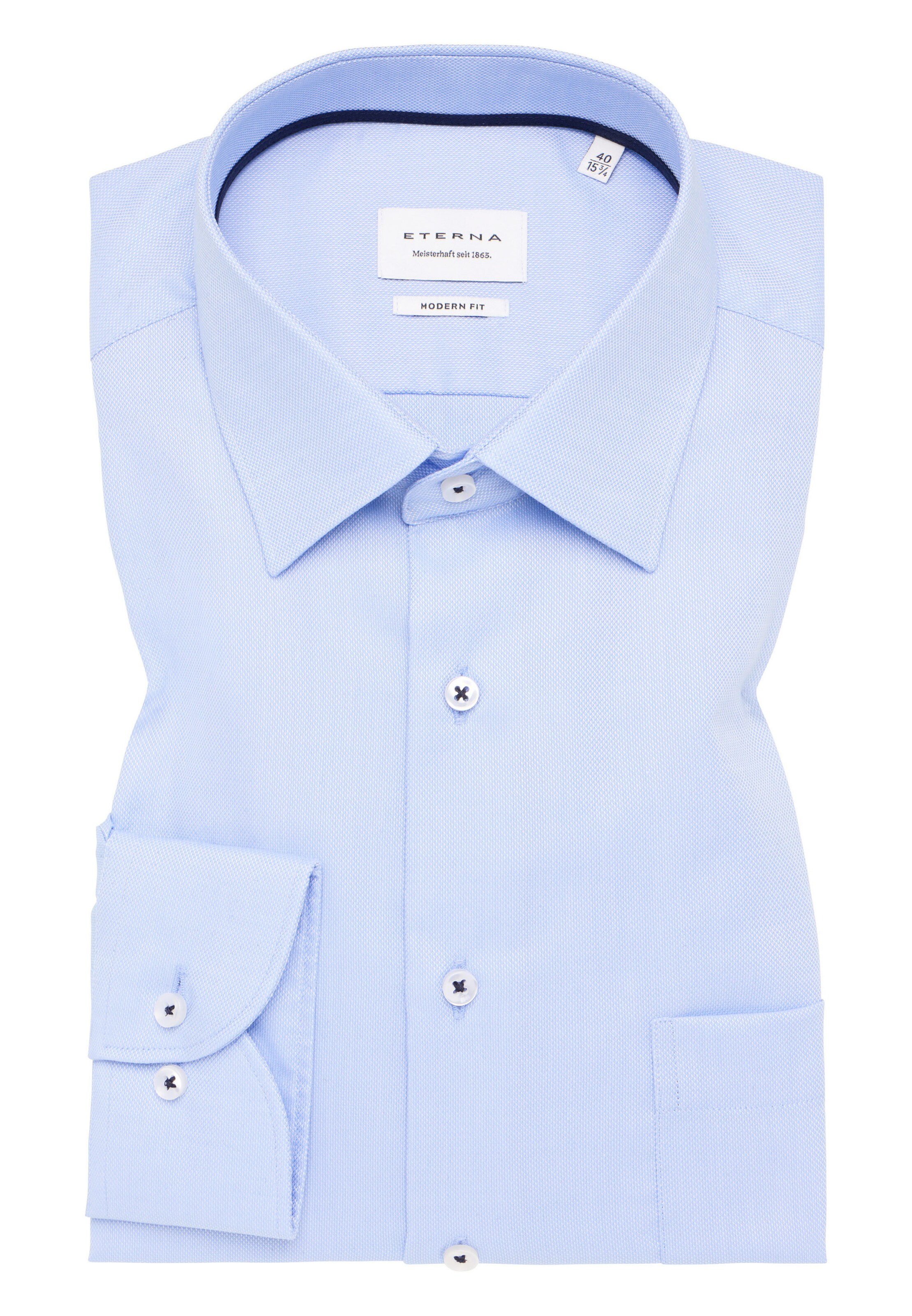 ETERNA Regular fit Zakelijk overhemd in Blauw
